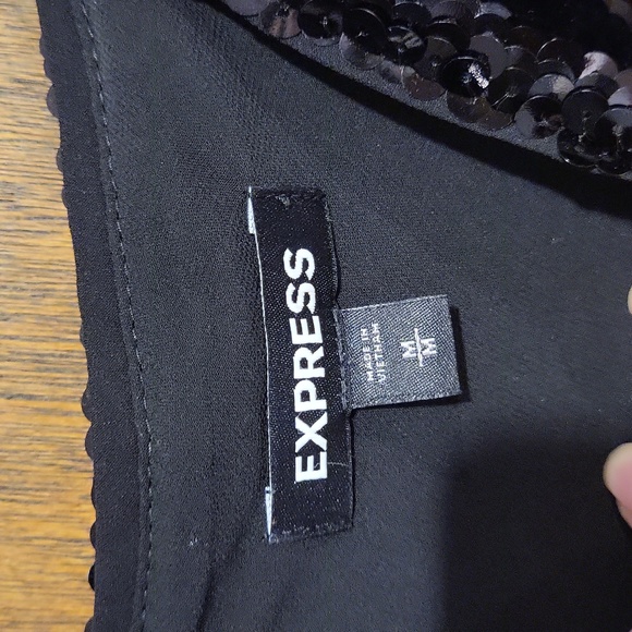 Black sequin top, Express - Picture 4 of 4